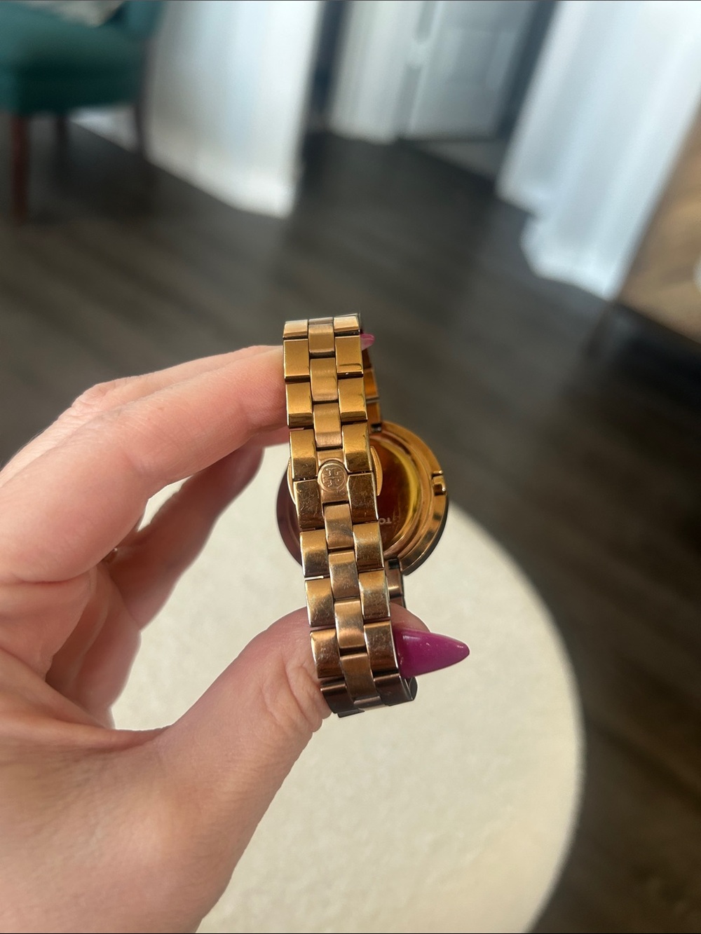 Tory Burch Rose Gold Logo Watch - Picture 3 of 6